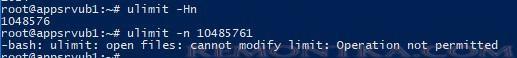 задать ulimit max_files для пользователя в linux