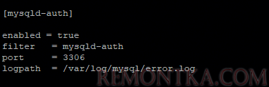 mysqld-auth - правило fail2ban для mysql