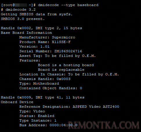 dmidecode --type baseboard 