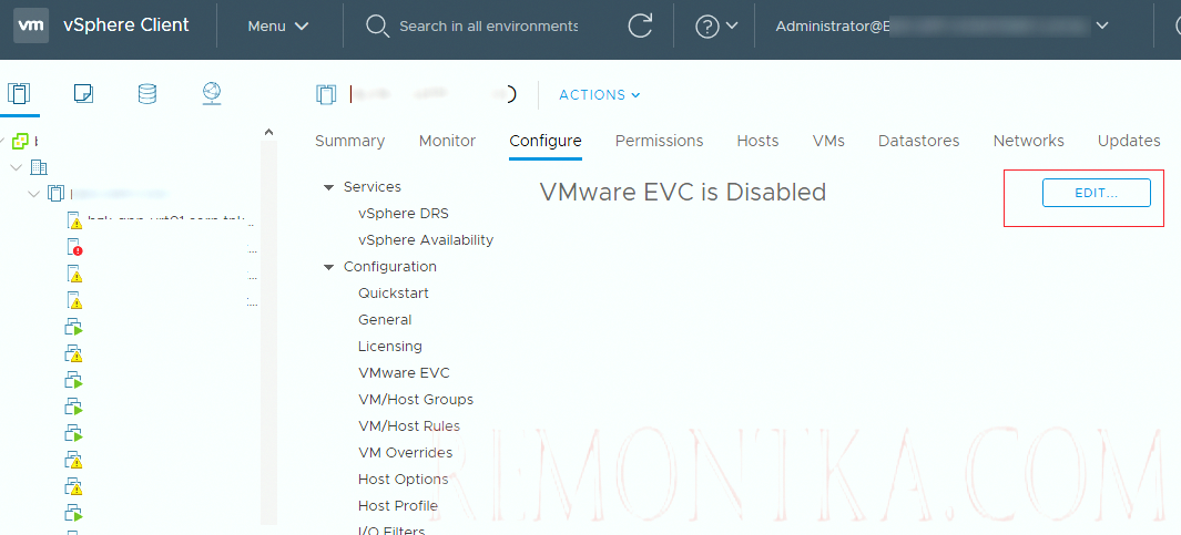 Enhanced vMotion Compatibility (EVC) в VMware ESXi