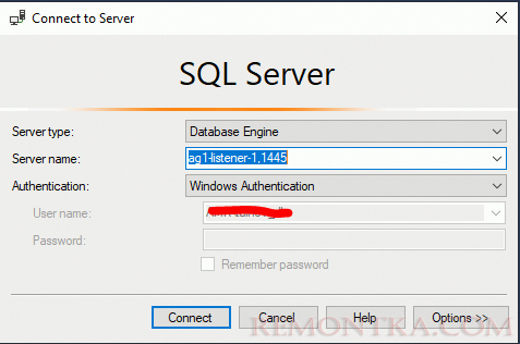 SQL Server подключение к листенеру Always on