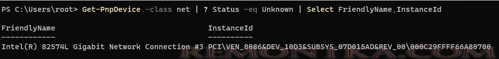Get-PnpDevice удалить скрытые сетевые карты из powershell