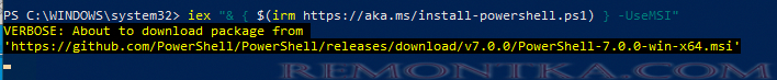 install-powershell.ps1 скрипт обновления powershell