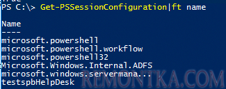 Get-PSSessionConfiguration