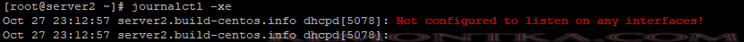 dhcpd Not configured to listen on any interfaces! 