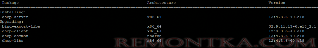 установка dhcp-server в centos