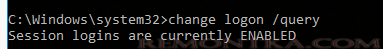 change logon /query
