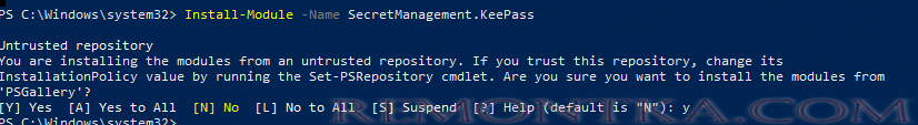 модуль powershell SecretManagement.KeePass