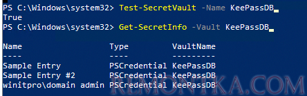 получить список сохраненых паролей в keepass с помощью powershell