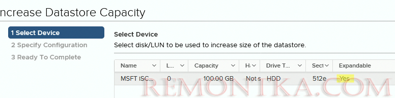 vmfs Expandable