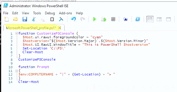 добавляем функции в профиль PowerShell Microsoft.PowerShell_profile.ps1