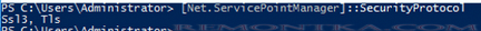 [Net.ServicePointManager]::SecurityProtocol] список протоколов используемых для подключения http подключения в powershell