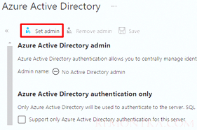 Azure SQL DB - Set admin