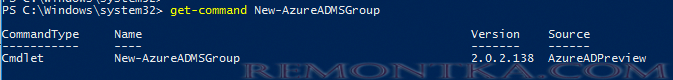 get-command New-AzureADMSGroup