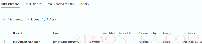 группы Microsoft 365 в Azure AD