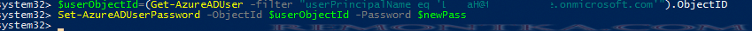 Set-AzureADUserPassword - PowerShell командлет для сброса пароля пользователя в Azure AD
