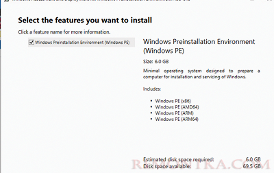 установка Windows PE add-on for Windows ADK
