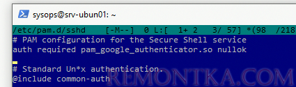 включить pam_google_authenticator.so в pam.d/sshd