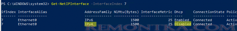 powershell найти сетевые адаптеры со статическим настройками IP адрессации