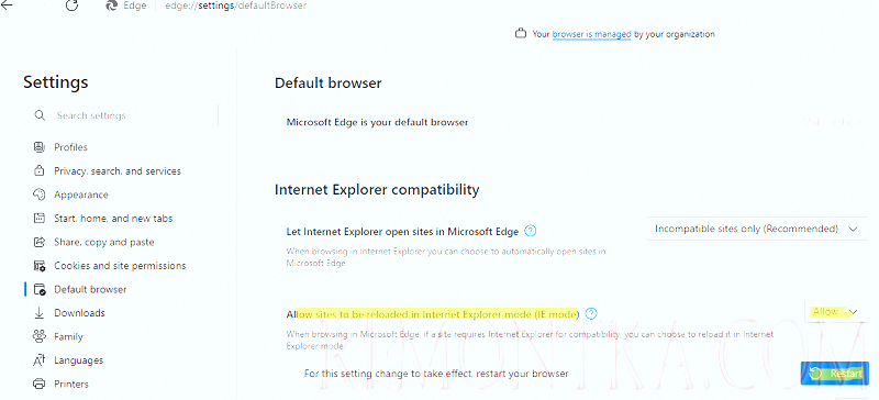 включить режим совместимости IE в Microsoft Edge