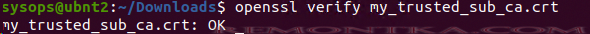 openssl verify - проверить доверяет ли linux сертификату