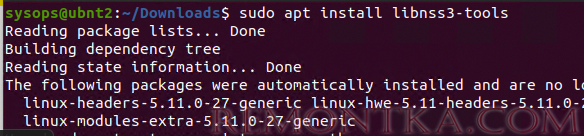 установка libnss3-tools