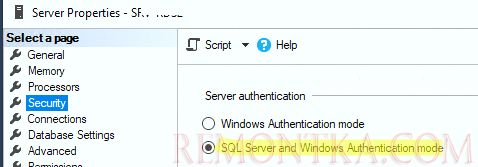 SQL Server and Windows Authentication mode