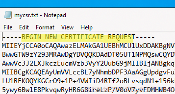 BEGIN NEW CERTIFICATE REQUEST