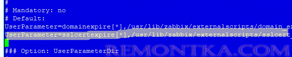 добавить UserParameter с проверкой SSL в агент Zabbix