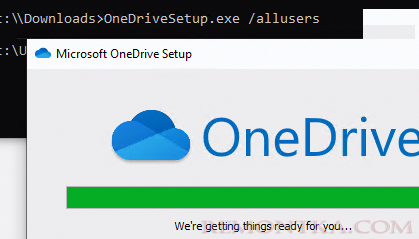 установка onedrive для всех пользователей компьютера