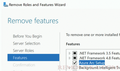 Удалить Azure Arc Setup в Windows Server 2022