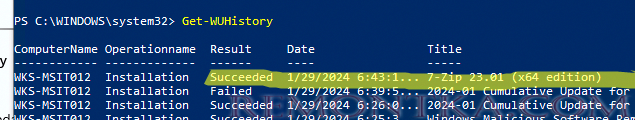 Get-WindowsUpdate 