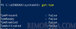 Get-TPM - проверить наличие TPM