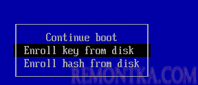 Enroll key from disk