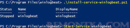 запуск службы winlogbeat