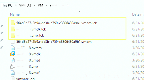 lck файлы виртуальной машины VMware Workstation