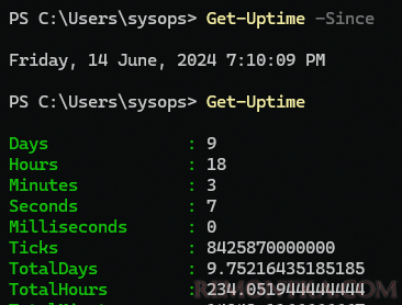 Новый PowerShell командлет Get-Uptime