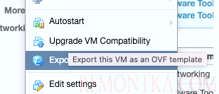 VMware - экспорт в OVF формат 