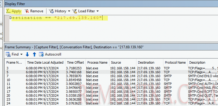 Примеры фильтров в Microsoft Network Monitor