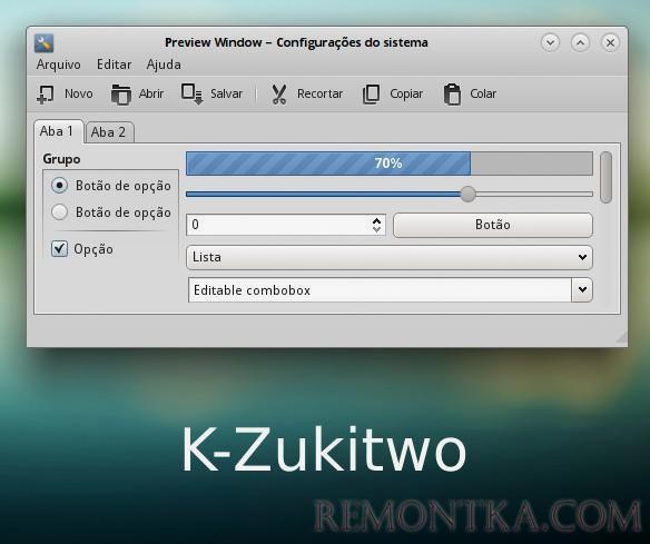 Тема KDE Plasma K-Zukitwo KDE