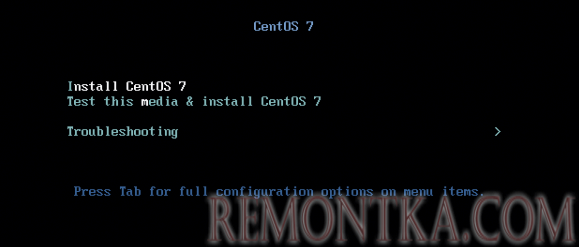 Установка CentOS 7