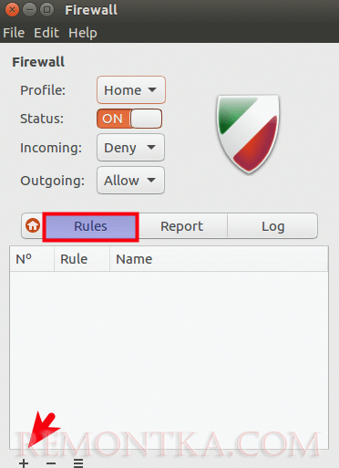 Настройка gufw Ubuntu 16.04