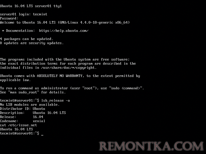 Установка Ubuntu Server 16.04 пошагово