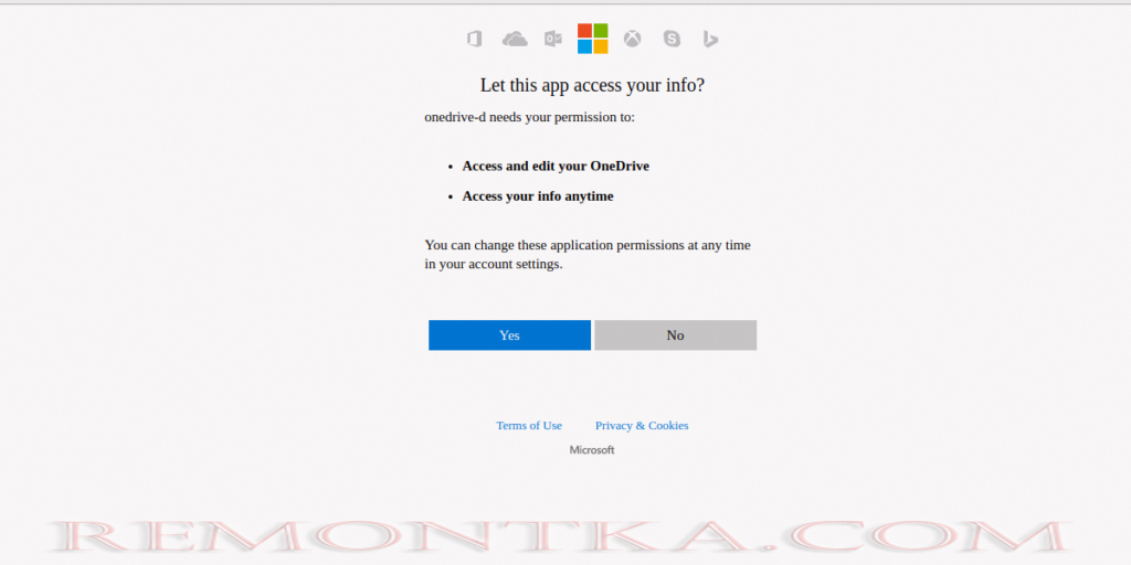 Подключение OneDrive в Linux