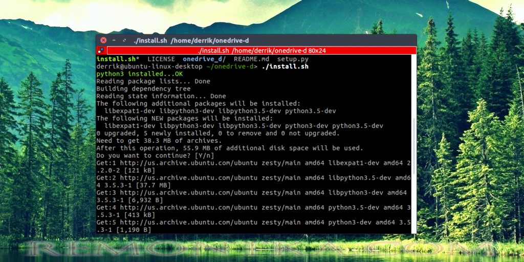 Подключение OneDrive в Linux