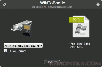 Создание загрузочного USB в WiNToBootic