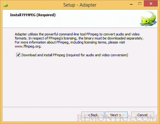 Установка программы Adapter