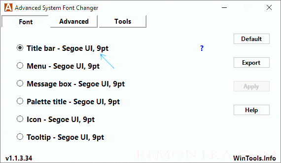 Advanced system font