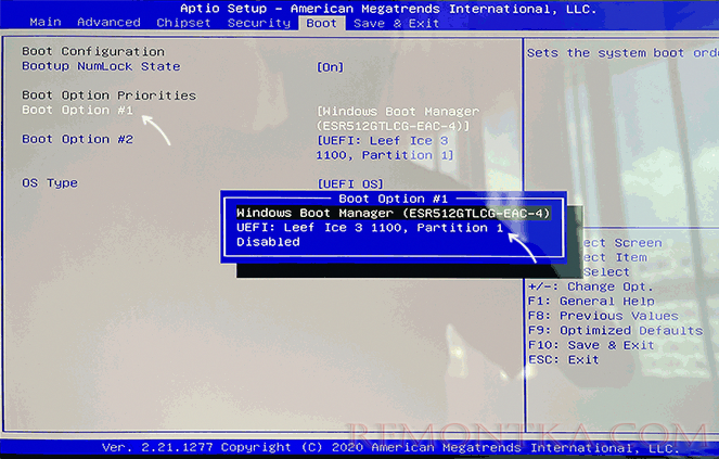 Загрузка с установочной флешки Windows 11 в БИОС или UEFI