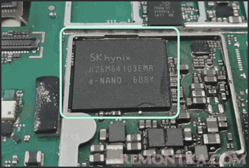 Накопитель eMMC на ноутбуке